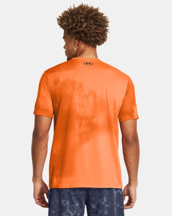 Men's Project Rock Payoff Printed Graphic Short Sleeve in Orange image number 1